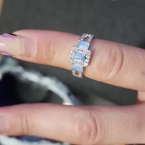 Beautiful blue opal ring